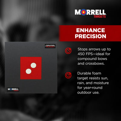 Morrell Targets Center Punch 35 Inch Foam Frame w/ High Roller Insert, Black/Red - VMInnovations