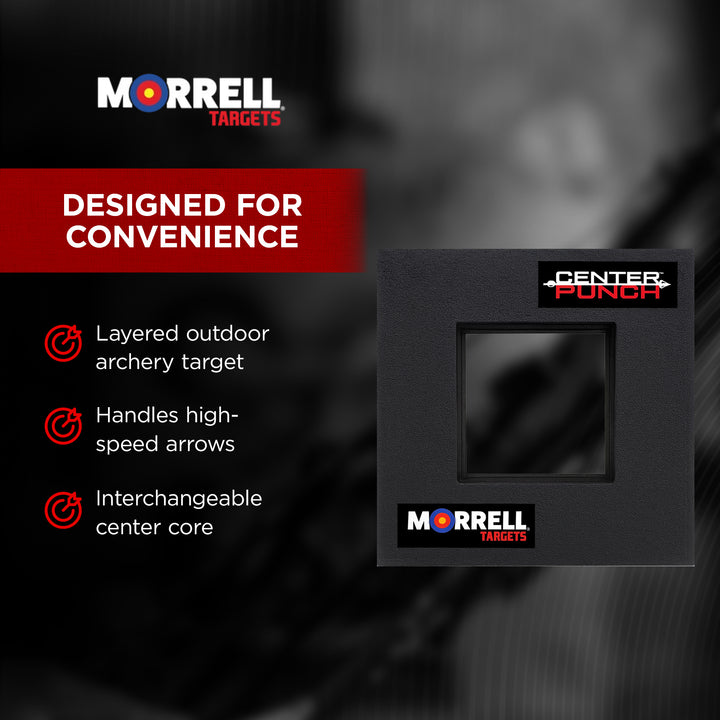 Morrell Targets Center Punch 24″ Foam Frame with High Roller Insert, Black/Red