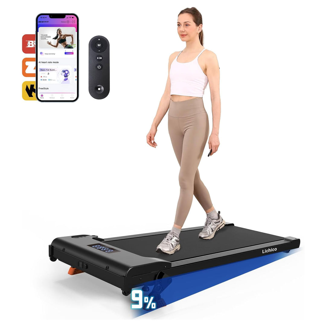 Lichico Walking Pad Under Desk Treadmill with Remote Control(Open Box)