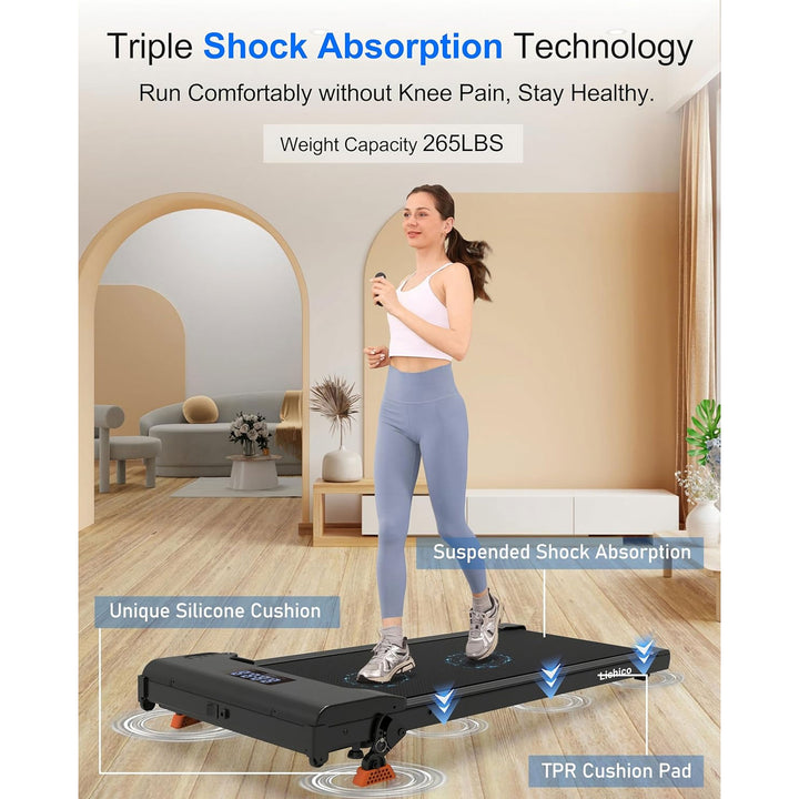 Lichico Walking Pad Under Desk Treadmill with Remote Control(Open Box)