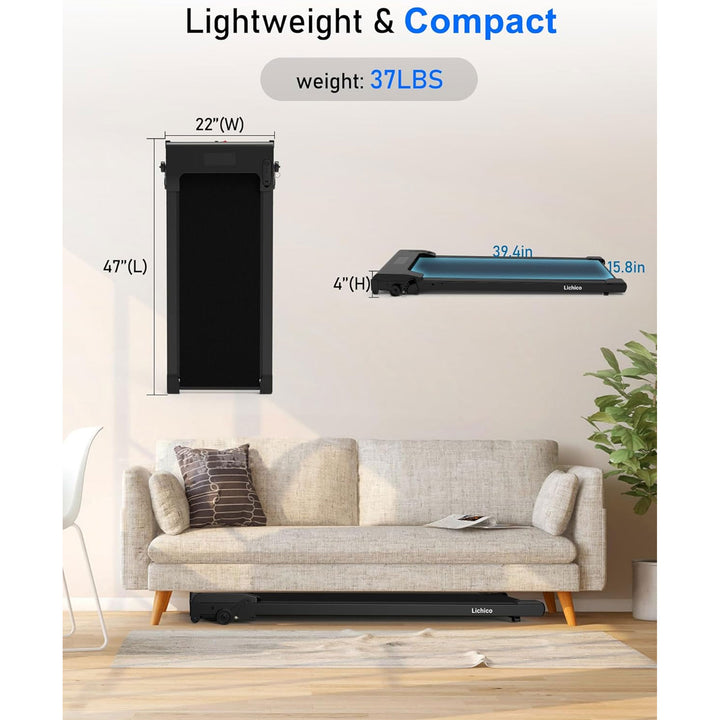 Lichico Walking Pad Under Desk Treadmill, Exercise Machine w/Remote(For Parts)