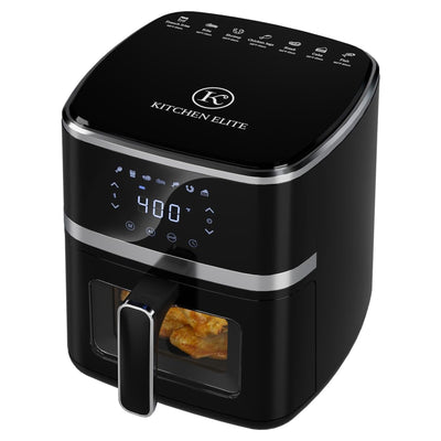 Kitchen Elite Digital Compact Air Fryer Oven with Window, 5.28 Quart, Black - VMInnovations