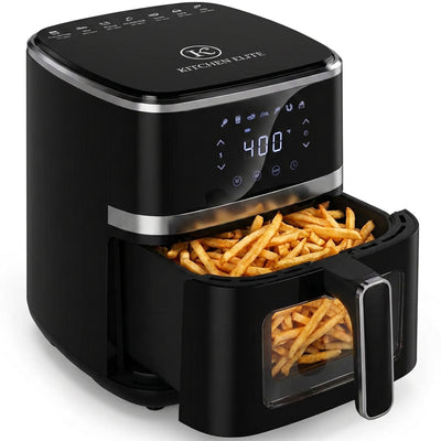 Kitchen Elite Digital Compact Air Fryer Oven with Window, 5.28 Quart, Black - VMInnovations