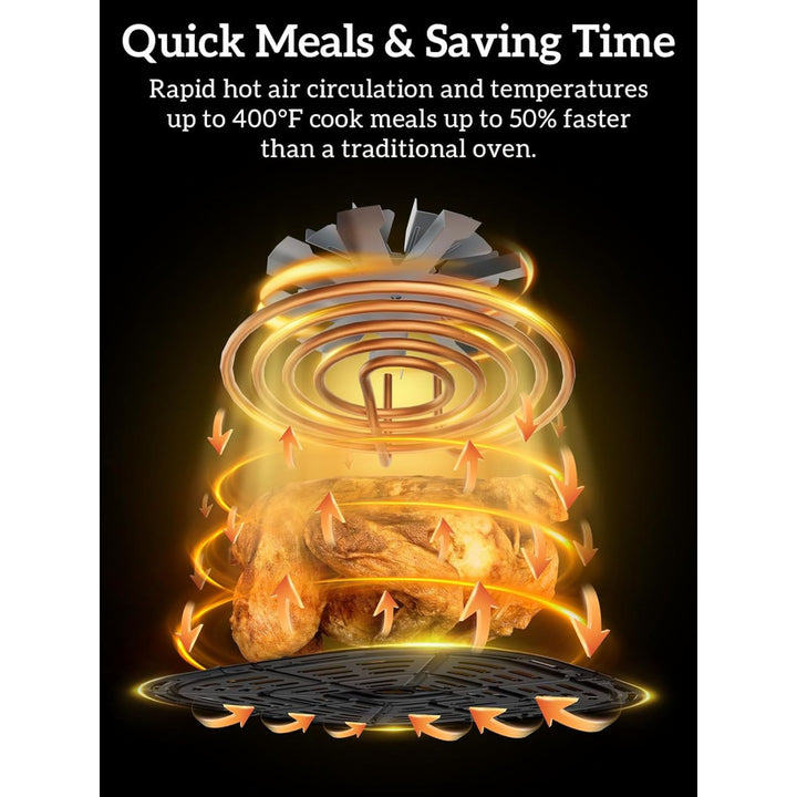 Kitchen Elite Digital Air Fryer Oven, Compact, 5.28 Qt Stainless Steel(Open Box) - VMInnovations