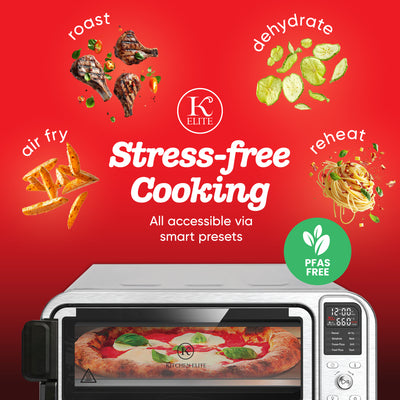 Kitchen Elite 8 in 1 Digital Air Fryer Toaster Convection Pizza Oven (Open Box)
