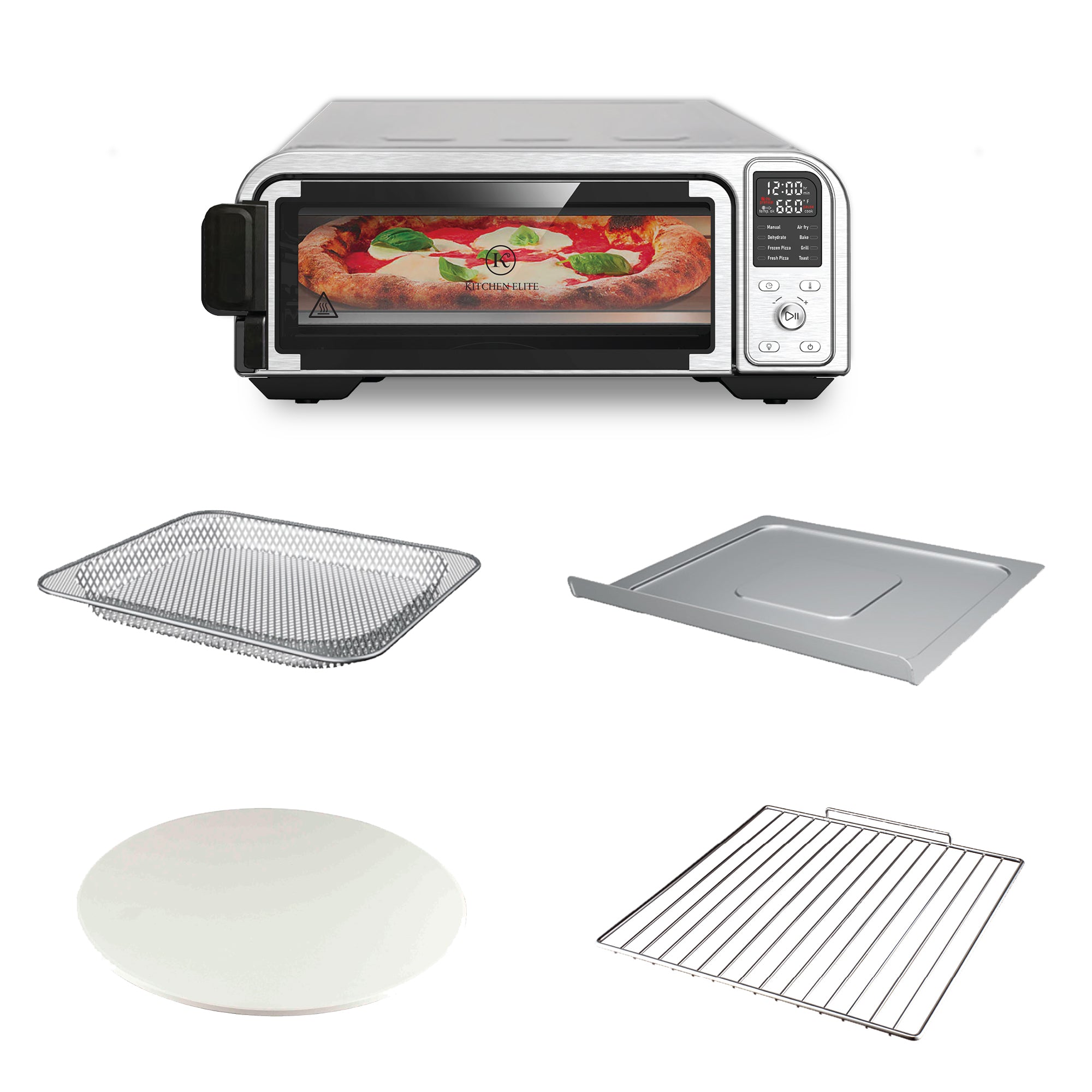 Kitchen Elite 8 in 1 Digital Air Fryer Toaster Convection Pizza Oven (Used)