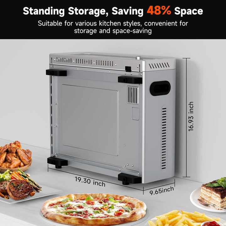 Kitchen Elite 18L Digital Air Fryer Toaster Oven, Convection Pizza Oven, Silver