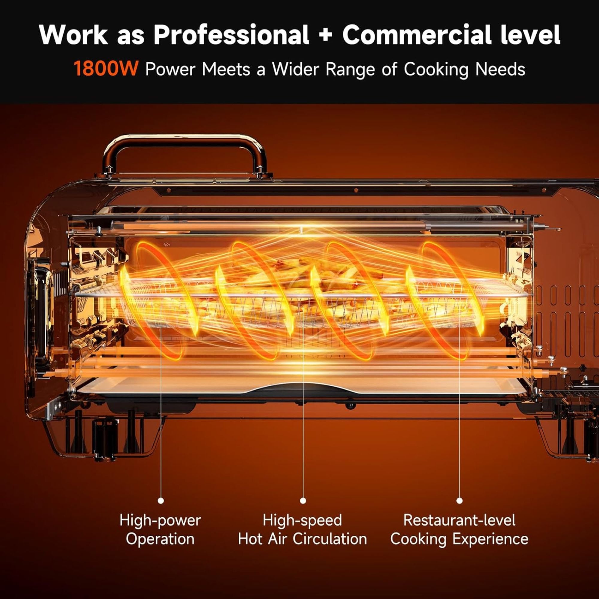 Kitchen Elite 18L Digital Air Fryer Toaster Oven, Convection Pizza Oven (Used) - VMInnovations