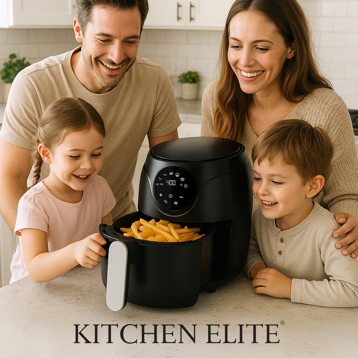 Kitchen Elite 2.5 Qt Digital Air Fryer, Countertop Nonstick Basket Oven, Black