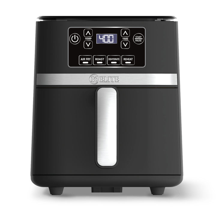 Kitchen Elite 3 Qt Digital Air Fryer, Countertop Nonstick Basket Oven, Black - VMInnovations