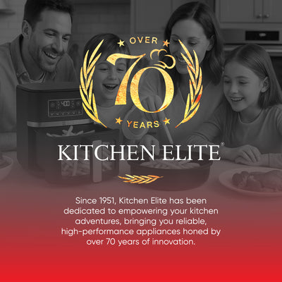 Kitchen Elite 5 Qt Digital Air Fryer, Countertop Nonstick Basket Oven, Black