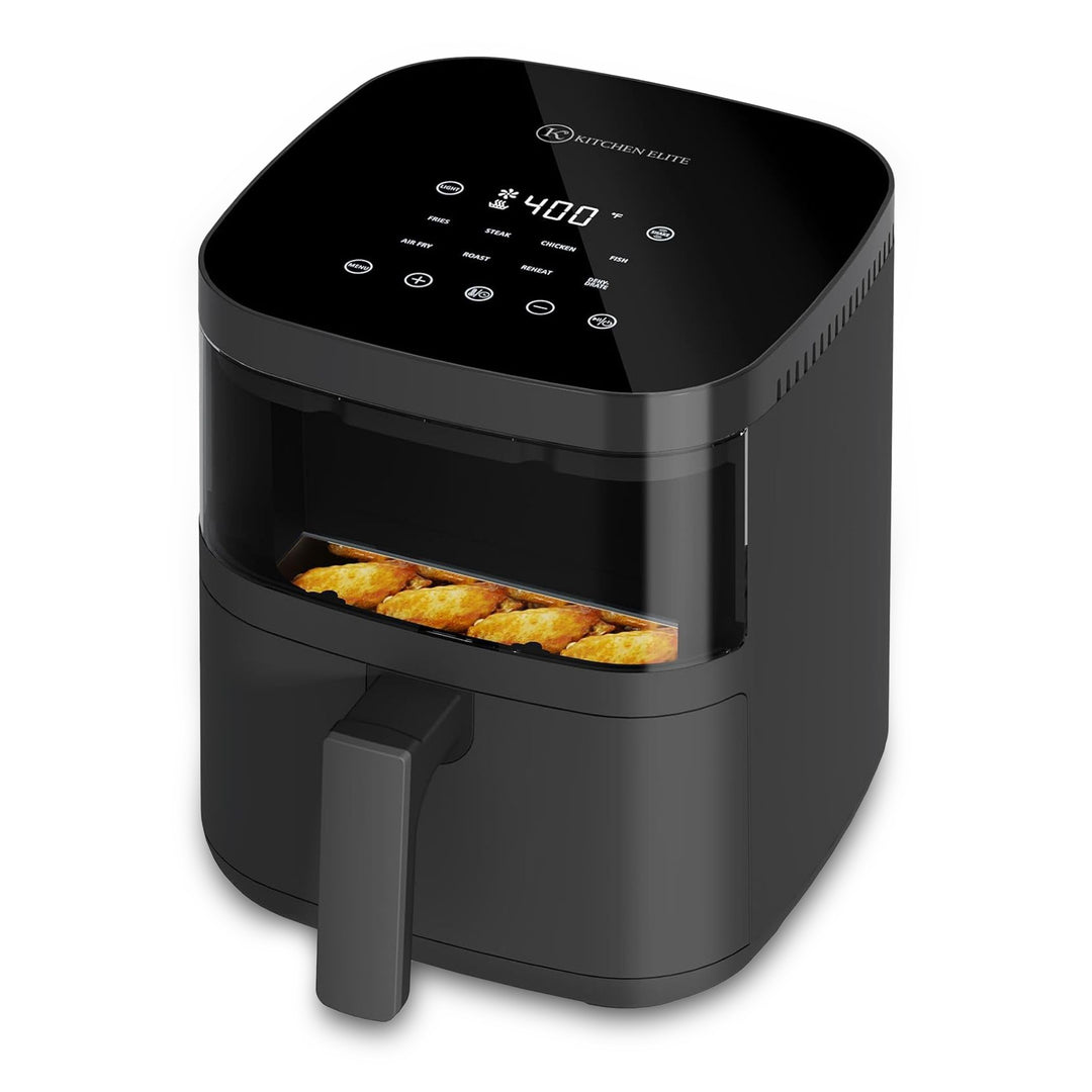Kitchen Elite 4 Qt Digital Air Fryer Oven Cooker w/Window, Touchscreen(Open Box)