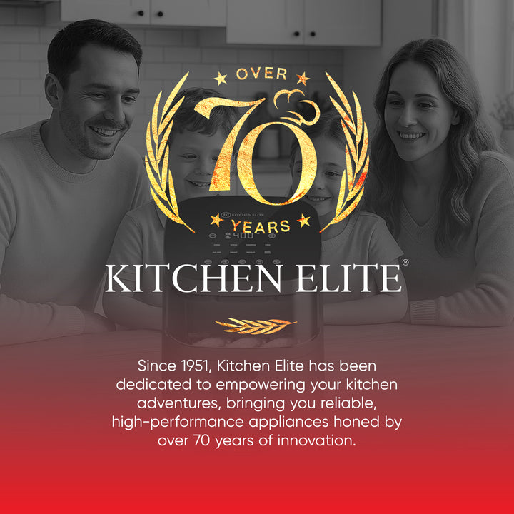 Kitchen Elite 4 Qt Digital Air Fryer Oven Cooker with Window, Touchscreen, Gray