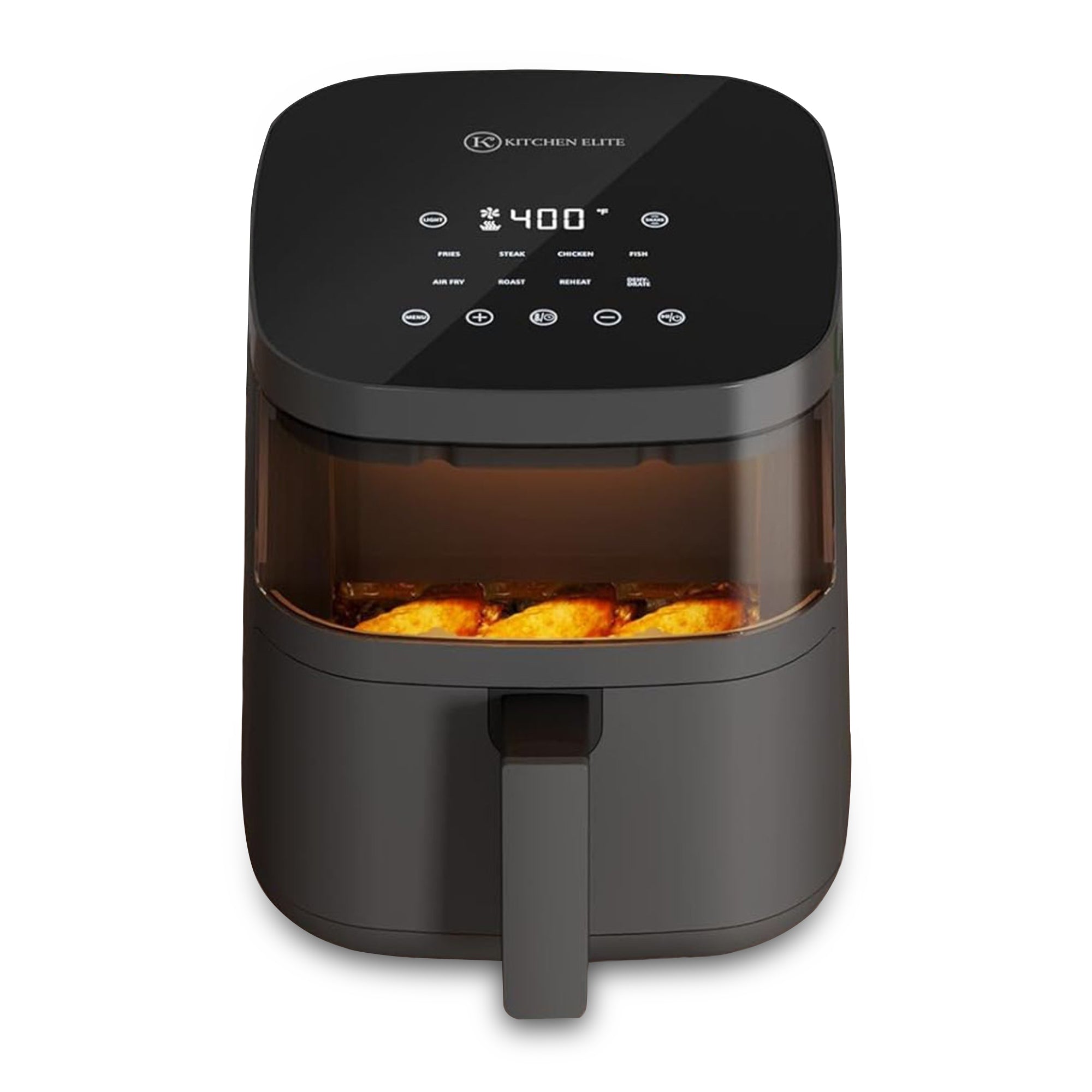 Kitchen Elite 4 Qt Digital Air Fryer Oven Cooker with Window, Touchscreen, Gray - VMInnovations