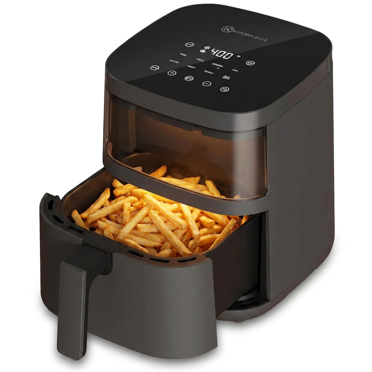 Kitchen Elite 4 Qt Digital Air Fryer Oven Cooker w/Window, Touchscreen(Open Box)
