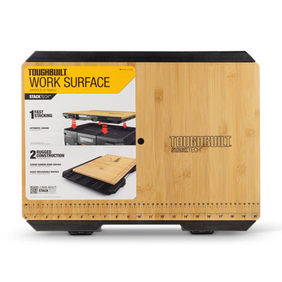 ToughBuilt StackTech Work Surface, Bamboo Wooden Flat Top Station (Open Box) - VMInnovations