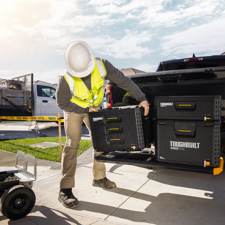 ToughBuilt StackTech Hitch Cargo Carrier, Locking Truck Mount for HitchOpen Box)