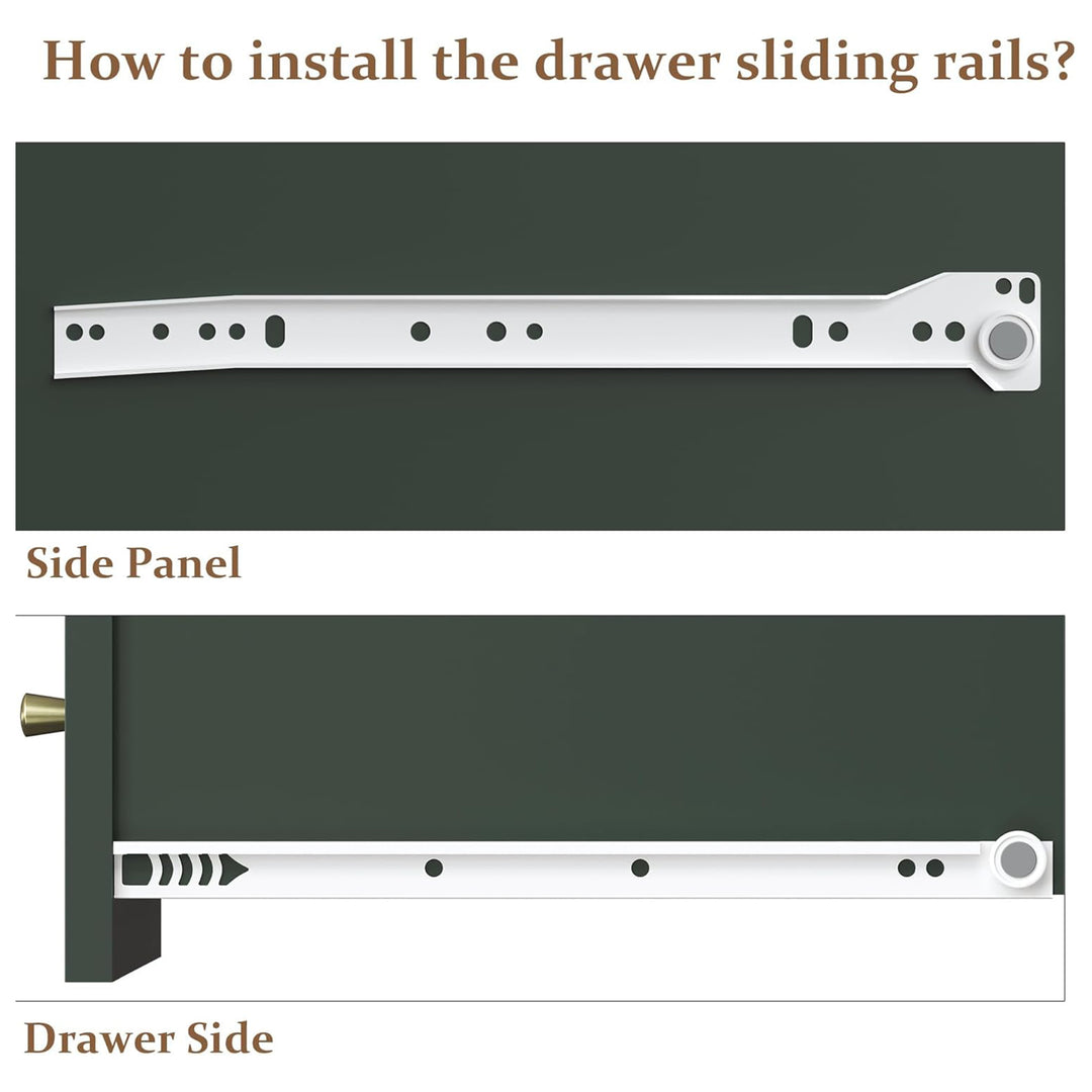 RoyalCraft Fluted Dresser 3 Drawer Bedroom Storage Cabinet (Open Box)