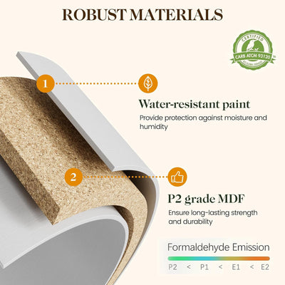 RoyalCraft Bathroom Wall Wood Medicine Cabinet with Mirror & Towel Bar(Open Box) - VMInnovations