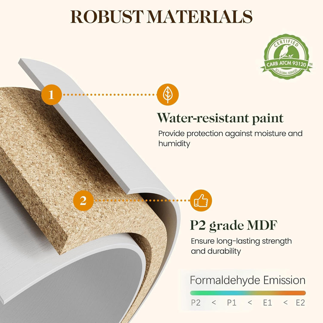 RoyalCraft Bathroom Wall Wood Medicine Cabinet with Mirror & Towel Bar(Open Box)