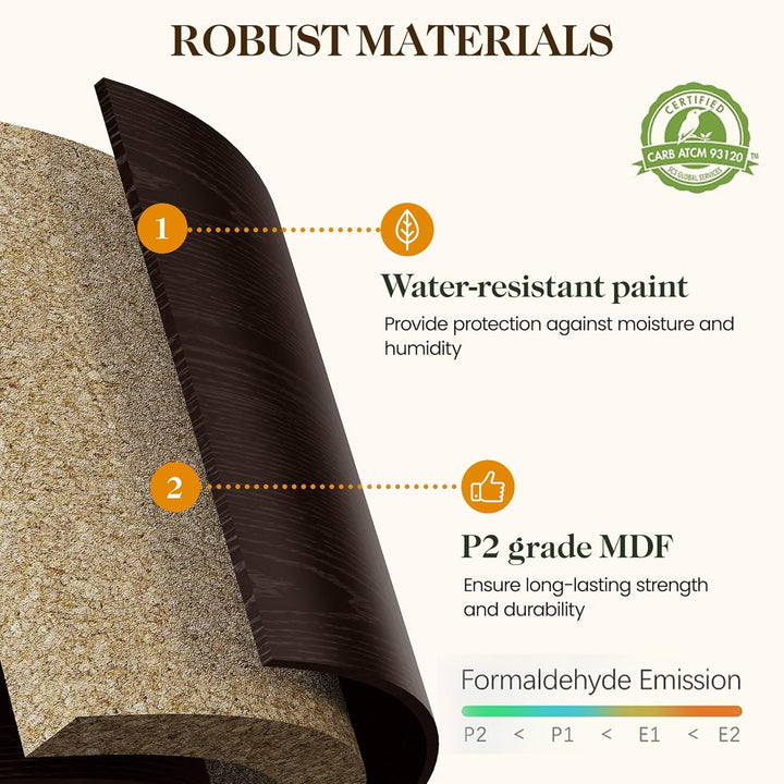 RoyalCraft Wall Wood Medicine Cabinet w/Mirror and Towel Bar, Brown (Open Box)