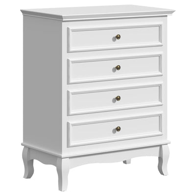 RoyalCraft Wood Dresser Wide Chest Drawers Storage Organizer for Bedroom, White - VMInnovations