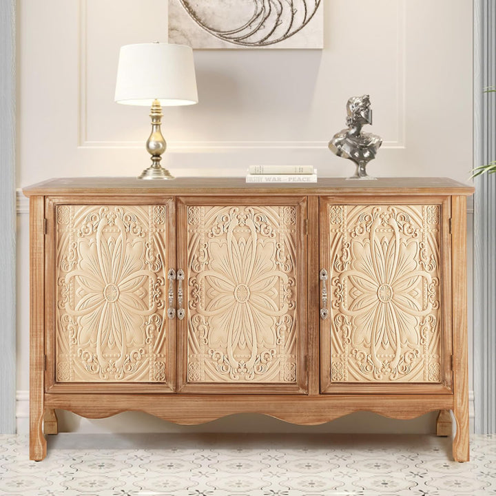 RoyalCraft Farmhouse Buffet Cabinet Solid Wood Sideboard Storage Table(Open Box)