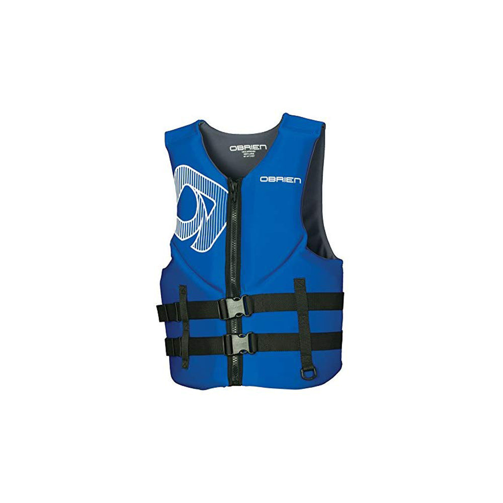 O'Brien Men's Traditional Front Zip BioLite Life Jacket, Small, Blue (Open Box)