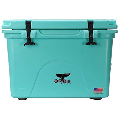 Orca ORCSF058 58 Quart 72 Can Roto Molded Insulated Ice Cooler, Seafoam Blue