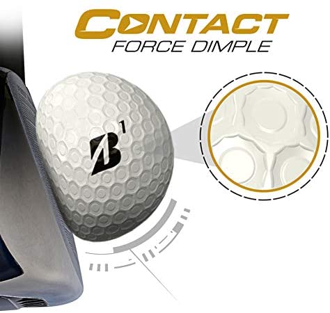Bridgestone e12 CONTACT Golf Balls with Dimples, Green, 12 Pack (Open Box)