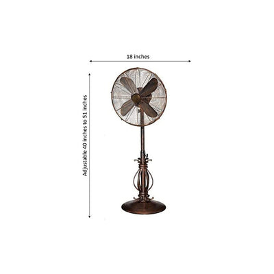 DecoBREEZE Adjustable Oscillating Outdoor Pedestal Fan Prestigious Brown (Used)