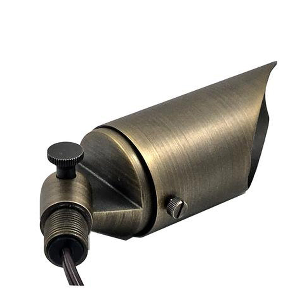 LUMiON Illuminator Brass Garden Spotlight w/ Lamp, Wire Connectors (For Parts)