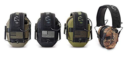 Walkers Razor Slim Shooter Folding Protection Earmuffs, Green Patriot (3 Pack)