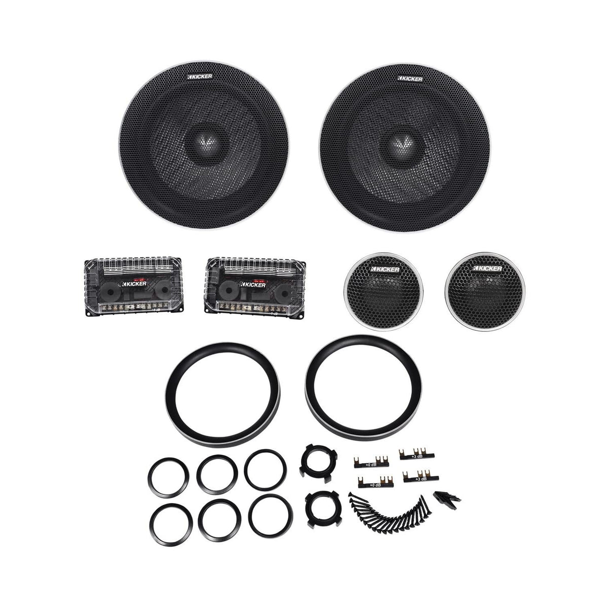 Kicker QS Series Q-Class Matched Audio Component System, 6.75", Pair (4 Pack)