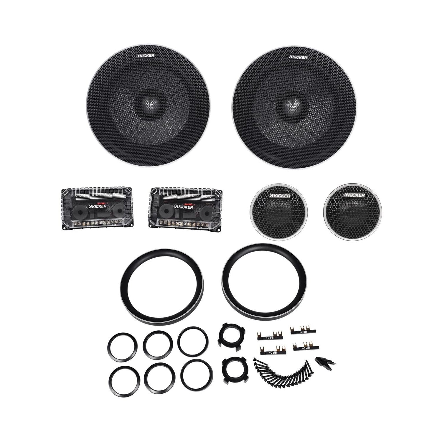 Kicker QS Series Q-Class Matched Audio Component System, 6.75", Pair (4 Pack) - VMInnovations