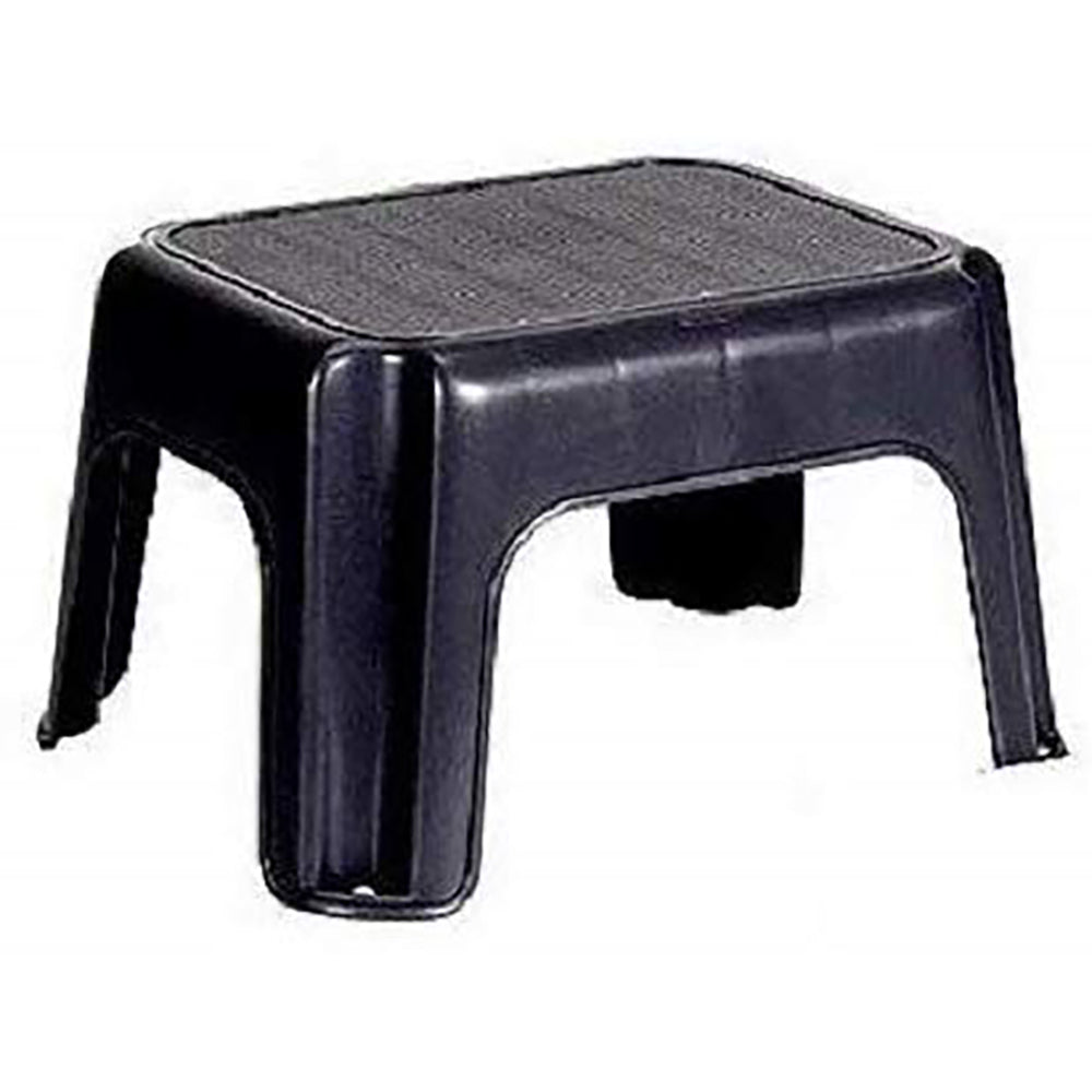 Rubbermaid Durable Roughneck Plastic Family Sturdy Step Stool, Black (3 Pack)