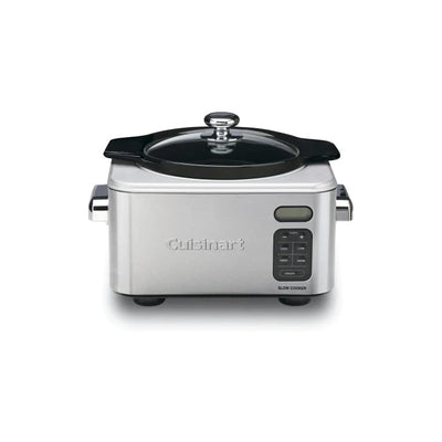 Cuisinart 4 QT Programmable Slow Cooker, Stainless (Refurbished) (Open Box)