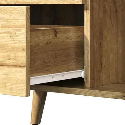 RoyalCraft Accent Storage Cabinet Sideboard Drawers Adjustable Shelves Natural - VMInnovations
