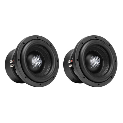 Hifonics 2 Pack ELITE 8" 2 Ohm Subwoofer, Dual Voice Coil Audio Speaker, 1200W - VMInnovations