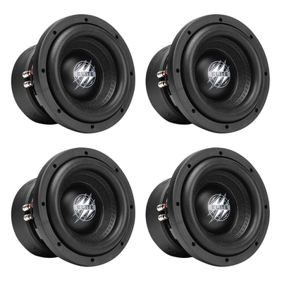 Hifonics 4 Pack ELITE 8" 2 Ohm Subwoofer, Dual Voice Coil Audio Speaker, 1200W - VMInnovations