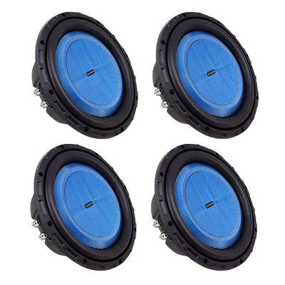 Hifonics 4 Pack ELITE 10” Shallow Subwoofer Dual Voice Coil Audio Speaker, 600W - VMInnovations