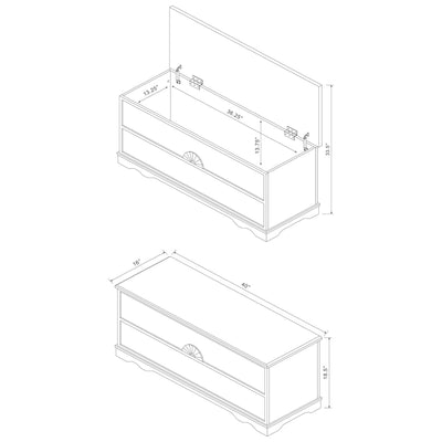 Coaster Home Furnishings Paula 40" Storage Chest, Wooden Trunk Bedroom Furniture - VMInnovations