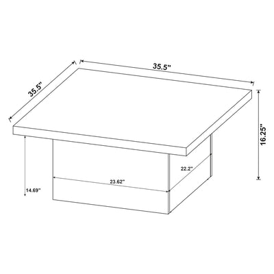 Coaster Home Furnishings Zetta 35" Coffee Table Living Room (For Parts) - VMInnovations