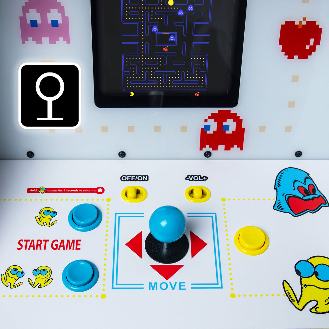 Arcade Classics Pac Man Jr Series Free Standing Arcade Game with 8 Inch Screen