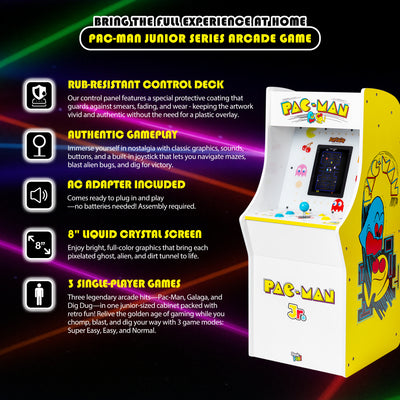 Arcade Classics Pac Man Jr Series Free Standing Arcade Game (Open Box) - VMInnovations
