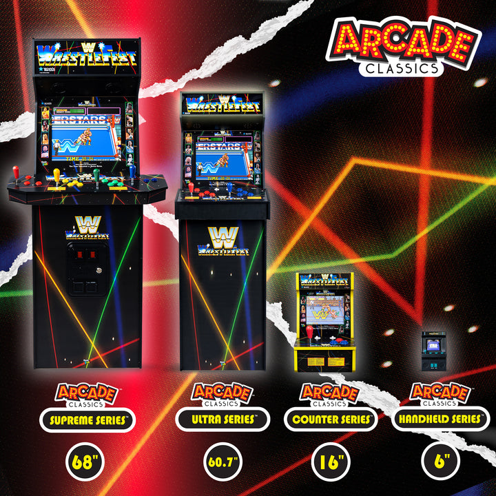 Arcade Classics Pac Man Jr Series Free Standing Arcade Game with 8 Inch Screen