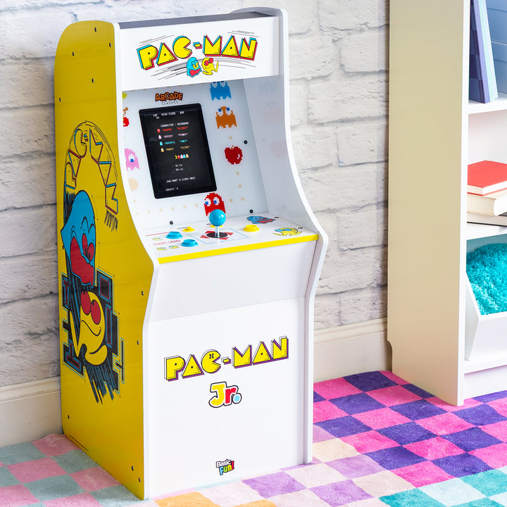 Arcade Classics Pac Man Jr Series Free Standing Arcade Game with 8 Inch Screen