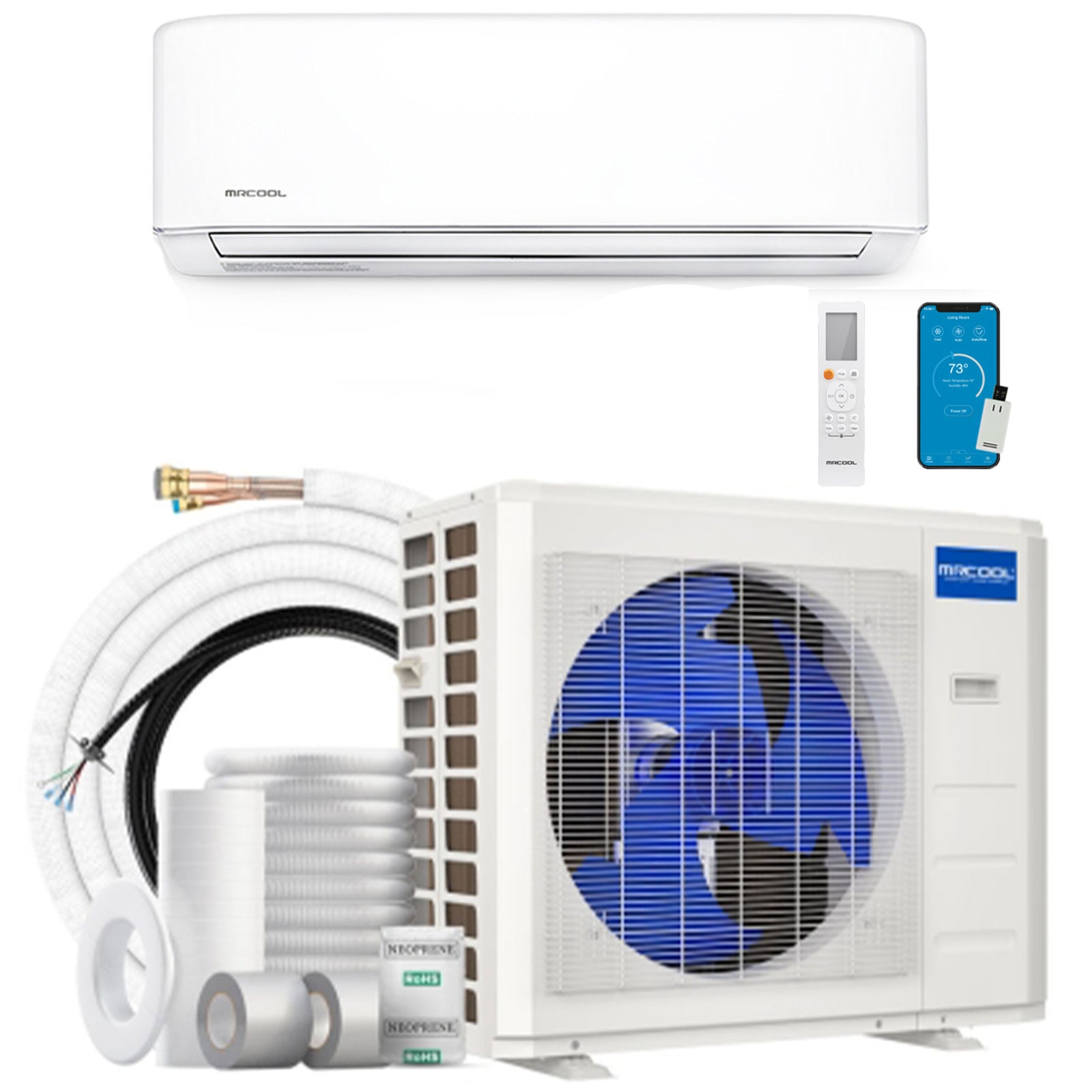 MRCOOL 24,000 BTU WiFi Smart DIY Star Ductless Mini Split Air Conditioner, White - VMInnovations