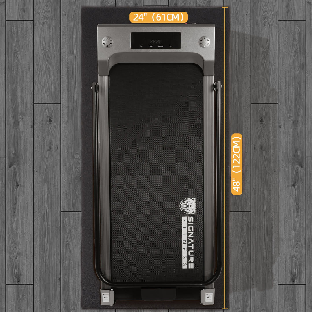 Elevon 2' x 4' High Density Gym Fitness Equipment Mat, Floor Protection, Black