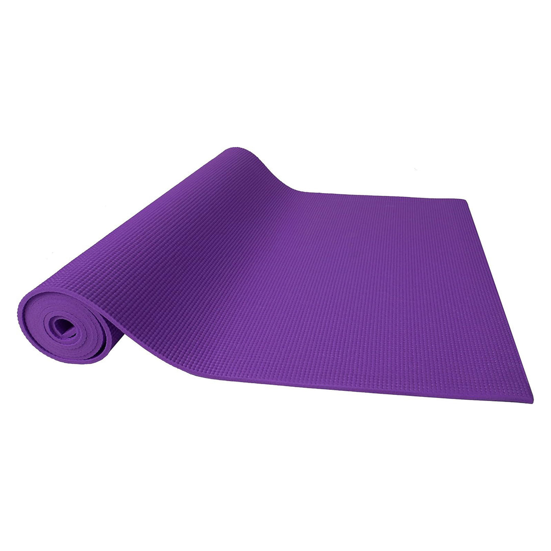 Fitvids 1/4” High Density Thick Non Slip Workout Yoga Mat & Carry Strap, Purple